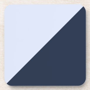 Contrastend Light Sky Blue en Dark Navy Blue Bier Onderzetter