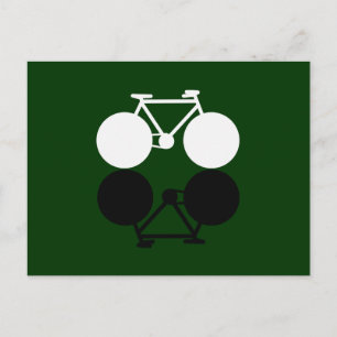 contrasterende grafische fietsen briefkaart