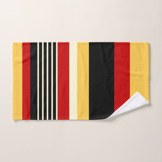 Contrastgeel met rood bad handdoek (Handdoek)