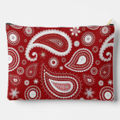 Contrasting White Paisley Print Cosmetic Bag Etui (Achterkant)