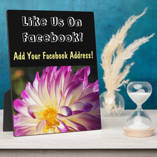 Contre-plaque Comme nous Sur Facebook! plaque (Côté)