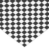 Controkerbordpatroon zwart-wit korte tafelloper (Hoek)