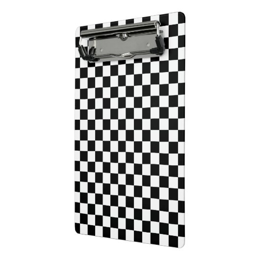 Controkerbordpatroon zwart-wit mini klembord (Angled2)