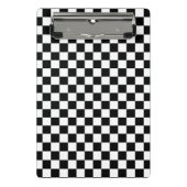 Controkerbordpatroon zwart-wit mini klembord (Voorkant)