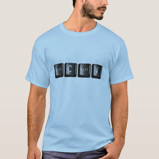 Control C Ctrl V Toetsenbordcomputer T-shirt (Voorkant)