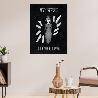 Control Devil – Donkere Anime Makima Illustratie Poster