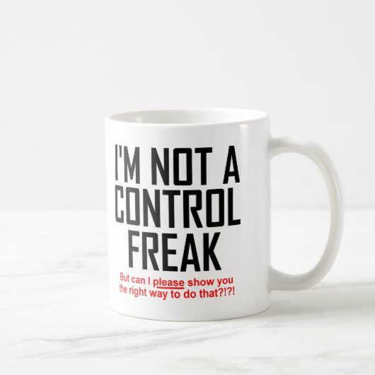 Control Freak Funny Mug Koffiemok (Rechts)