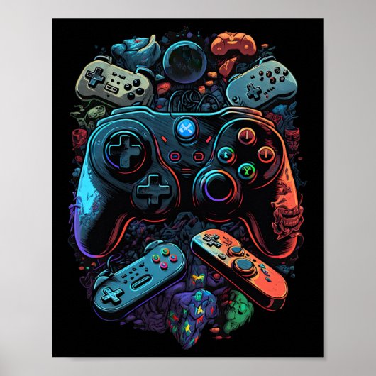 Control Gamer Video Game Controller 19  Poster (Voorkant)