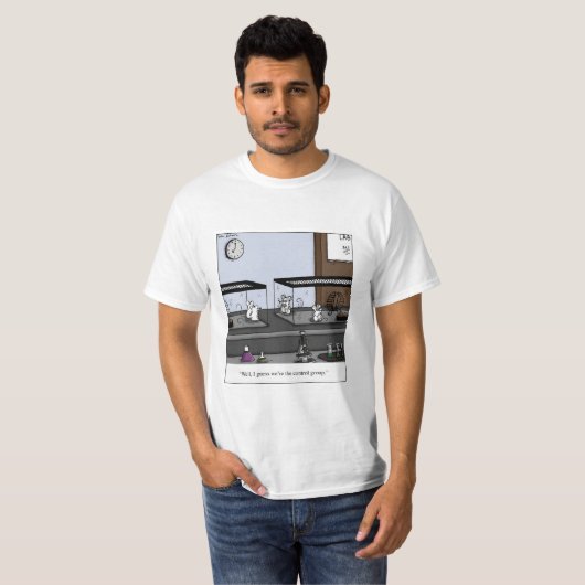 Control Group Lab Mice Cartoon T-shirt (Voorkant volledig)