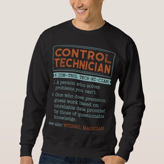 Control Technician Dictionary Noun Wizard Magician Trui (Voorkant)