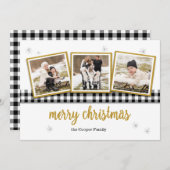 Contrôle de Buffalo et carte de Noël de l'or (Devant / Derrière)