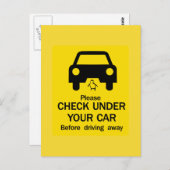 Controle onder auto-teken, Australië Briefkaart (Voorkant / Achterkant)