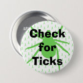 Controle op de Button van Ticks Lyme Disease Aware (Voorkant /achterkant)