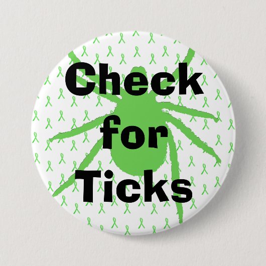 Controle op de Button van Ticks Lyme Disease Aware (Voorkant)