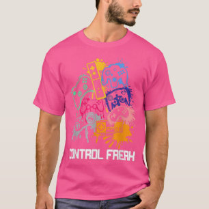 Controle over Freak Funny Gaming Video Gamer Gif T-shirt