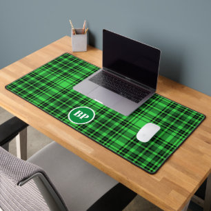 CONTRÔLE PERSONNALISÉ PLAID ÉLÉGANT VERT NOIR