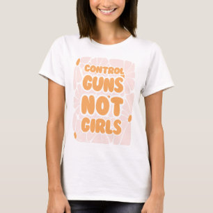 Controle pistolen niet meisjes - retro floral t-shirt