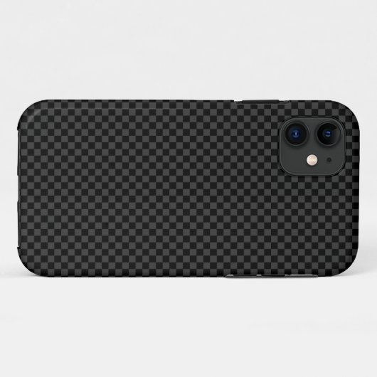 Contrôle subtil - gris foncé sur coque iphone noir (Dos (Horizontal))