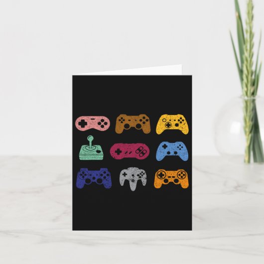 Controle Video Game Controller Console Gaming Retr Kaart (Voorkant)