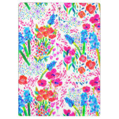 Controleboek voor waterverf bloemen die kleurrijk klembord (Achterkant)