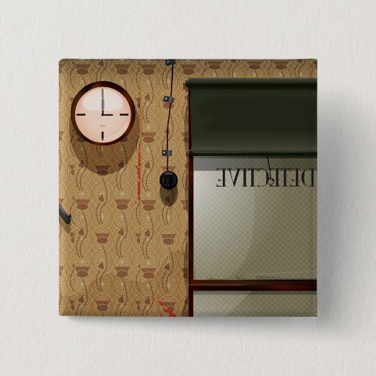 Controledienst Vierkante Button 5,1 Cm (Voorkant)