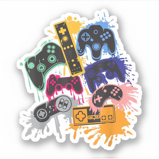 Controleer alle Dingen VideoSpel Controller T-shi Sticker (Voorkant)