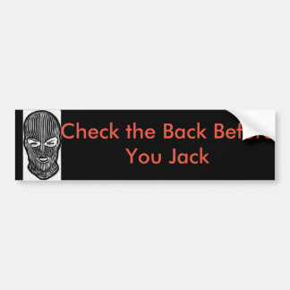 Controleer de achterkant voordat je Jack hebt Bumpersticker