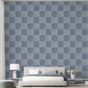 Controleer de crackletextuur blauw en blauw grijs behang