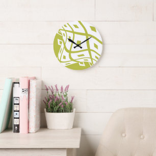 Controleer golvend hersenen denken - Pear Green Wh Grote Klok