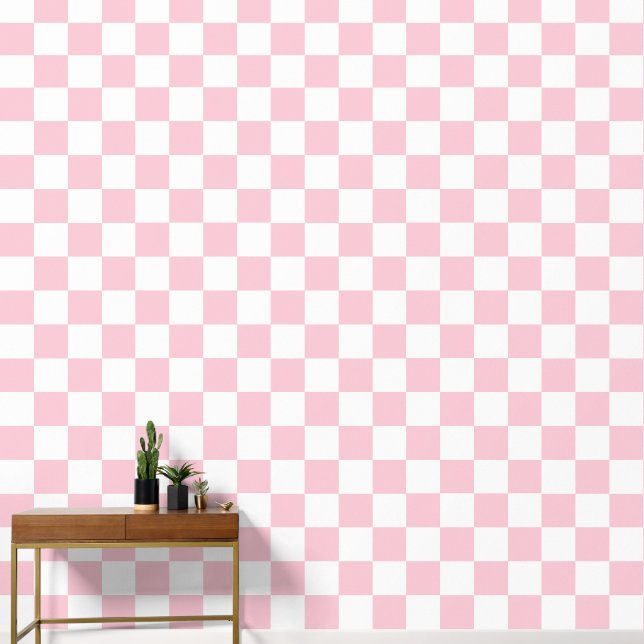 Controleer het Baby-roze en witte-controllerpatroo Behang (Hal)
