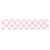 Controleer het Baby-roze en witte-controllerpatroo Korte Tafelloper (Horizontaal)