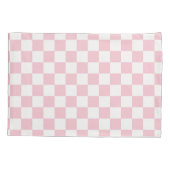 Controleer het Baby-roze en witte-controllerpatroo Kussensloop (Achterkant)