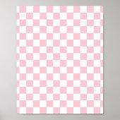 Controleer het Baby-roze en witte-controllerpatroo Poster (Voorkant)
