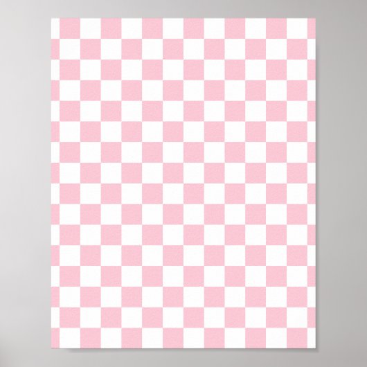 Controleer het Baby-roze en witte-controllerpatroo Poster (Voorkant)