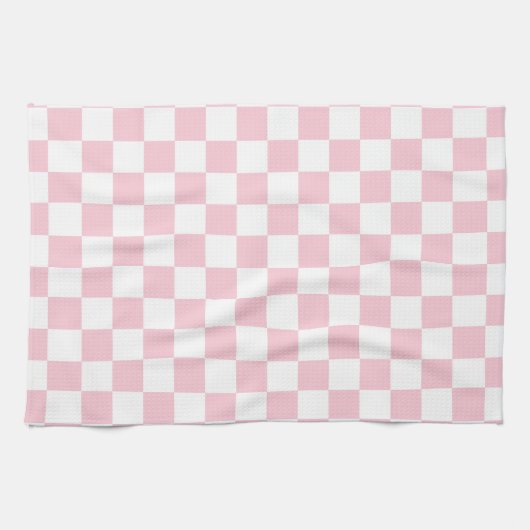 Controleer het Baby-roze en witte-controllerpatroo Theedoek (Horizontaal)