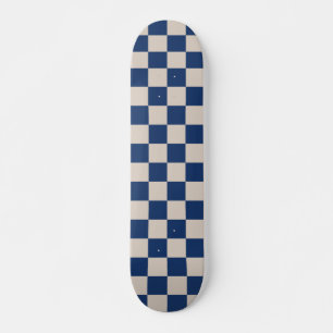 Controleer het Checkerboard-patroon in Blauw en be Skateboard