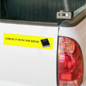 CONTROLEER HET MET HET BOEK BUMPERSTICKER (Op Truck)