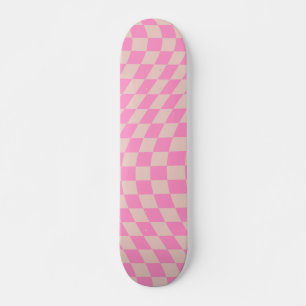 Controleer het patroonpeach en het roze preppy che skateboard