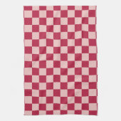 Controleer het schaakbord van het magenta- en perz theedoek (Verticaal)