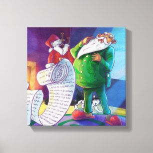Controleer het tweemaal canvas afdruk