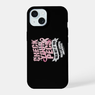 Controleer Je Borstspieren Borstkankerbewustzijn b iPhone 15 Hoesje
