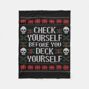 Controleer jezelf voordat je jezelf Kerstmis geeft Fleece Deken