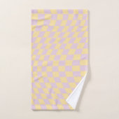 Controleer Lila Geel Checkerboard Gecontroleerd Pa Bad Handdoek (Handdoek)