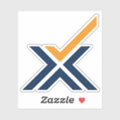 Controleer mark Letter X Monogram Sticker (Vel)