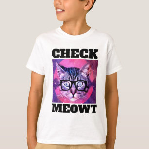 CONTROLEER MEOWT FUNNY CAT BOYS KINDER T-SHIRS T-SHIRT