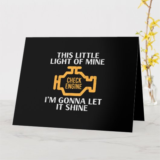 Controleer motor licht glans grappige auto auto mo kaart (Gele Bloem)