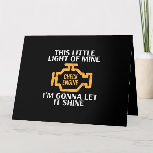 Controleer motor licht glans grappige auto auto mo kaart (Voorkant)