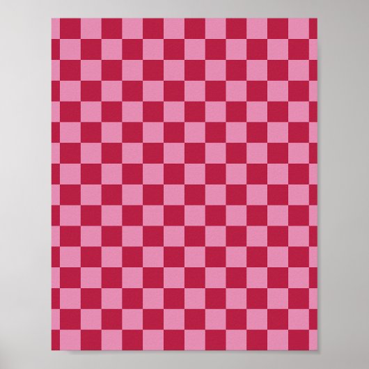 Controleer patroon magenta en roze poster (Voorkant)
