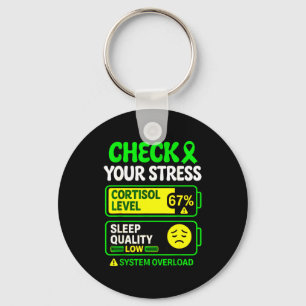 Controleer stress cortisol 67 grappige geestelijke sleutelhanger
