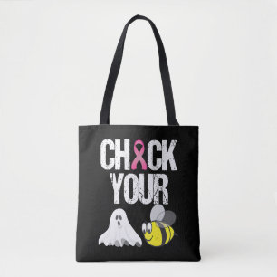 Controleer uw boe bijen Funny Breast Cancer Hallow Draagtas